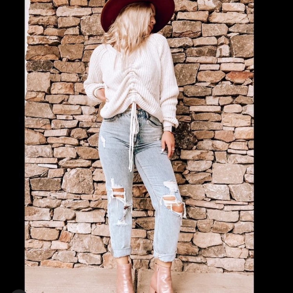 Cinched sweater
